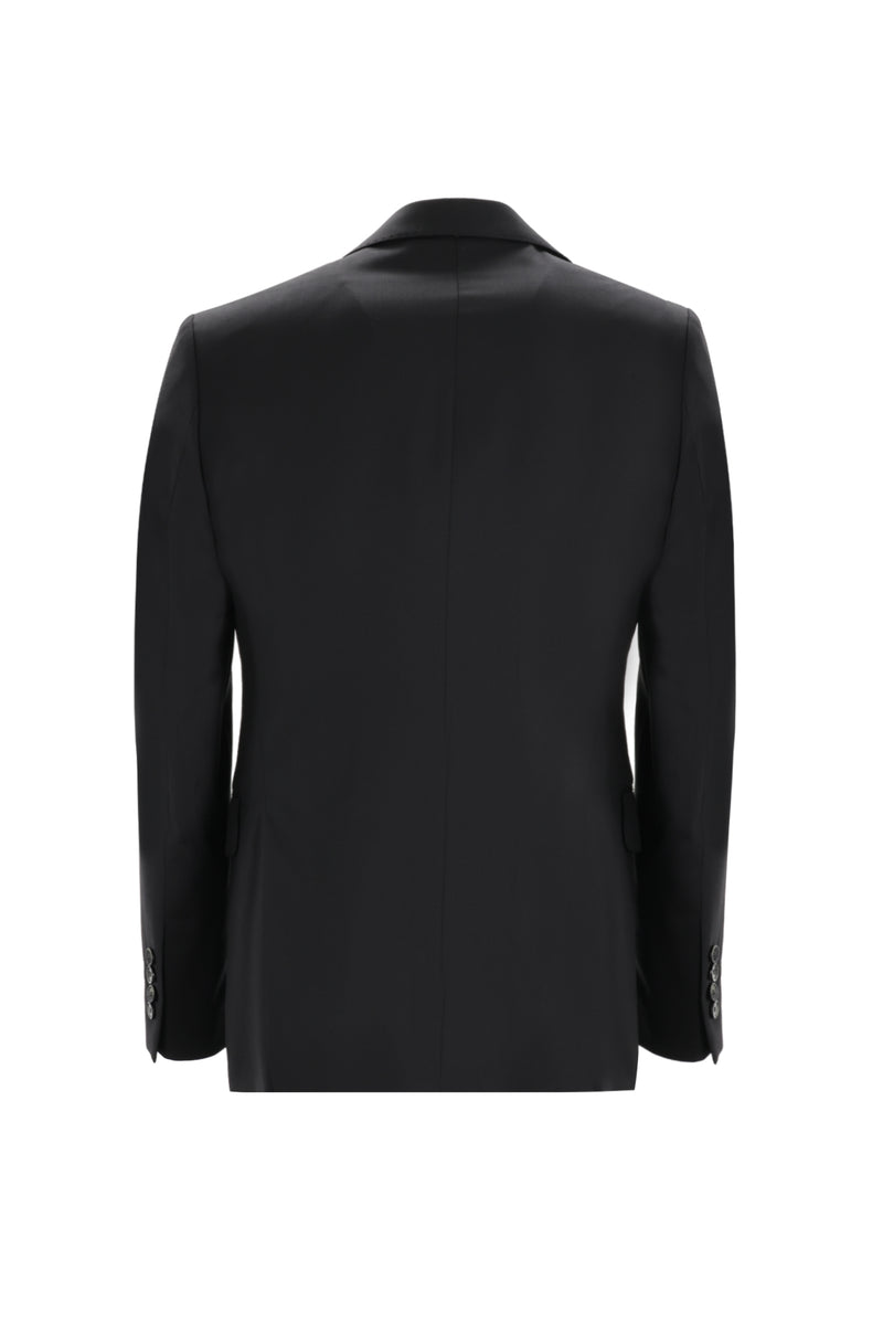 Siyah 7 Drop Slim Fit Dar Kesim Yelekli Yün Tak?m Elbise-Abdullah Ki??l?
