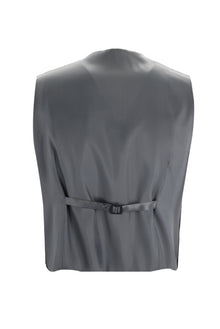 Siyah Slim Fit Dar Kesim Yelekli Yün Takım Elbise