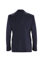 Koyu Lacivert Regular Fit Yelekli Yün Takım Elbise