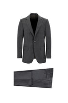 Açık Antrasit Slim Fit Dar Kesim Yünlü Klasik Takım Elbise