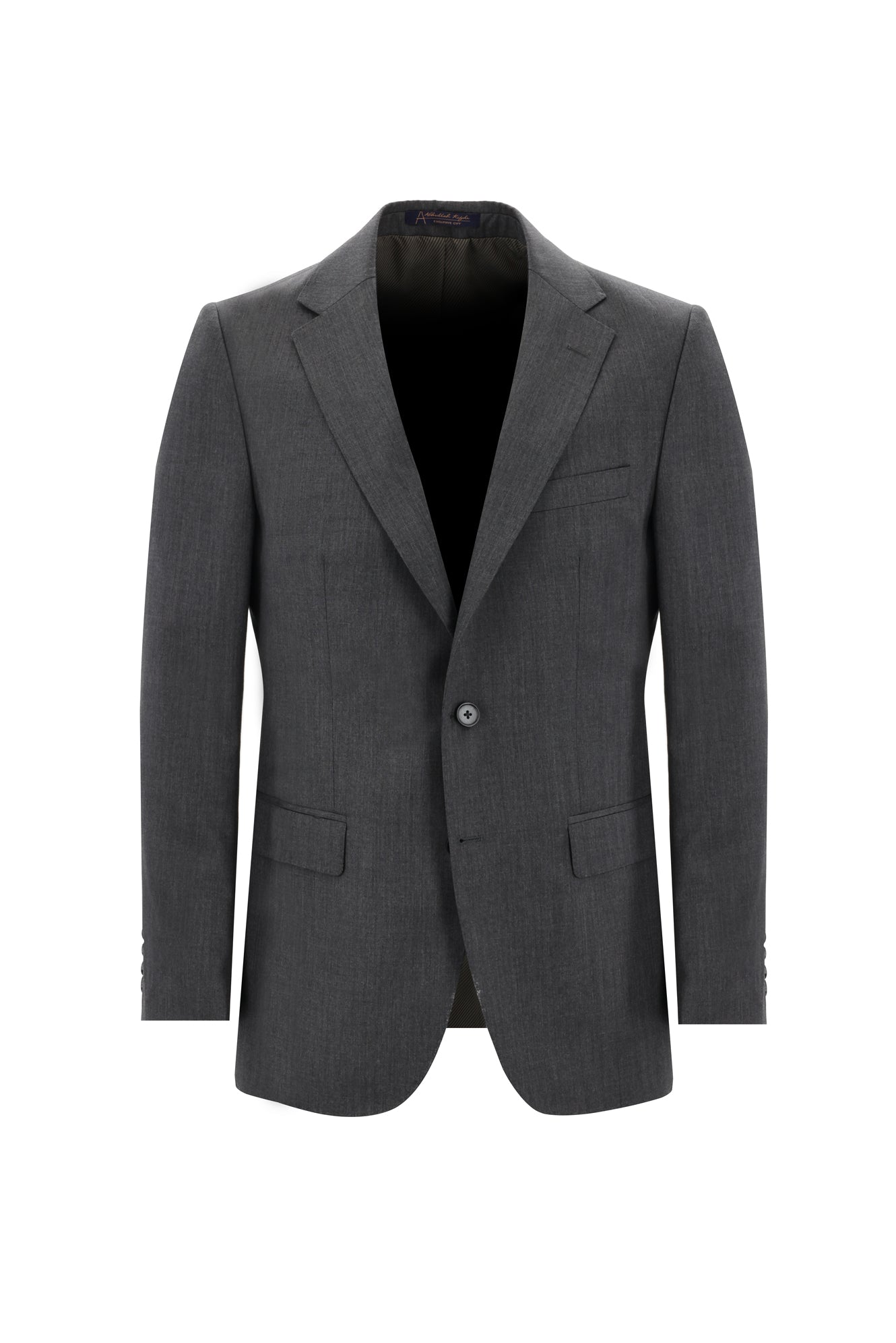 Açık Antrasit Slim Fit Dar Kesim Yünlü Klasik Takım Elbise