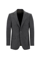 Açık Antrasit Slim Fit Dar Kesim Yünlü Klasik Takım Elbise