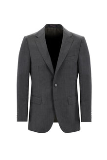 Açık Antrasit Slim Fit Dar Kesim Yünlü Klasik Takım Elbise