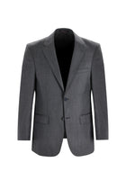 Açık Antrasit Relaxed Fit Rahat Kesim Yünlü Klasik Takım Elbise