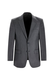 Açık Antrasit Relaxed Fit Rahat Kesim Yünlü Klasik Takım Elbise