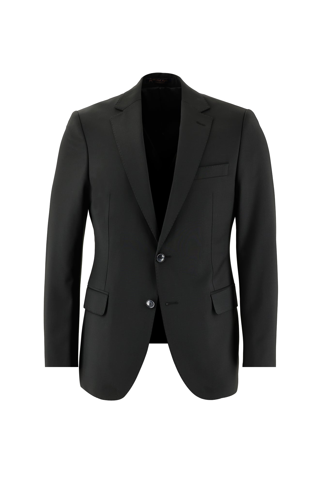 Siyah 7 Drop Slim Fit Dar Kesim Yünlü Tak?m Elbise-Abdullah Ki??l?