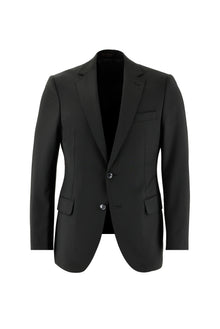 Siyah 7 Drop Slim Fit Dar Kesim Yünlü Tak?m Elbise-Abdullah Ki??l?