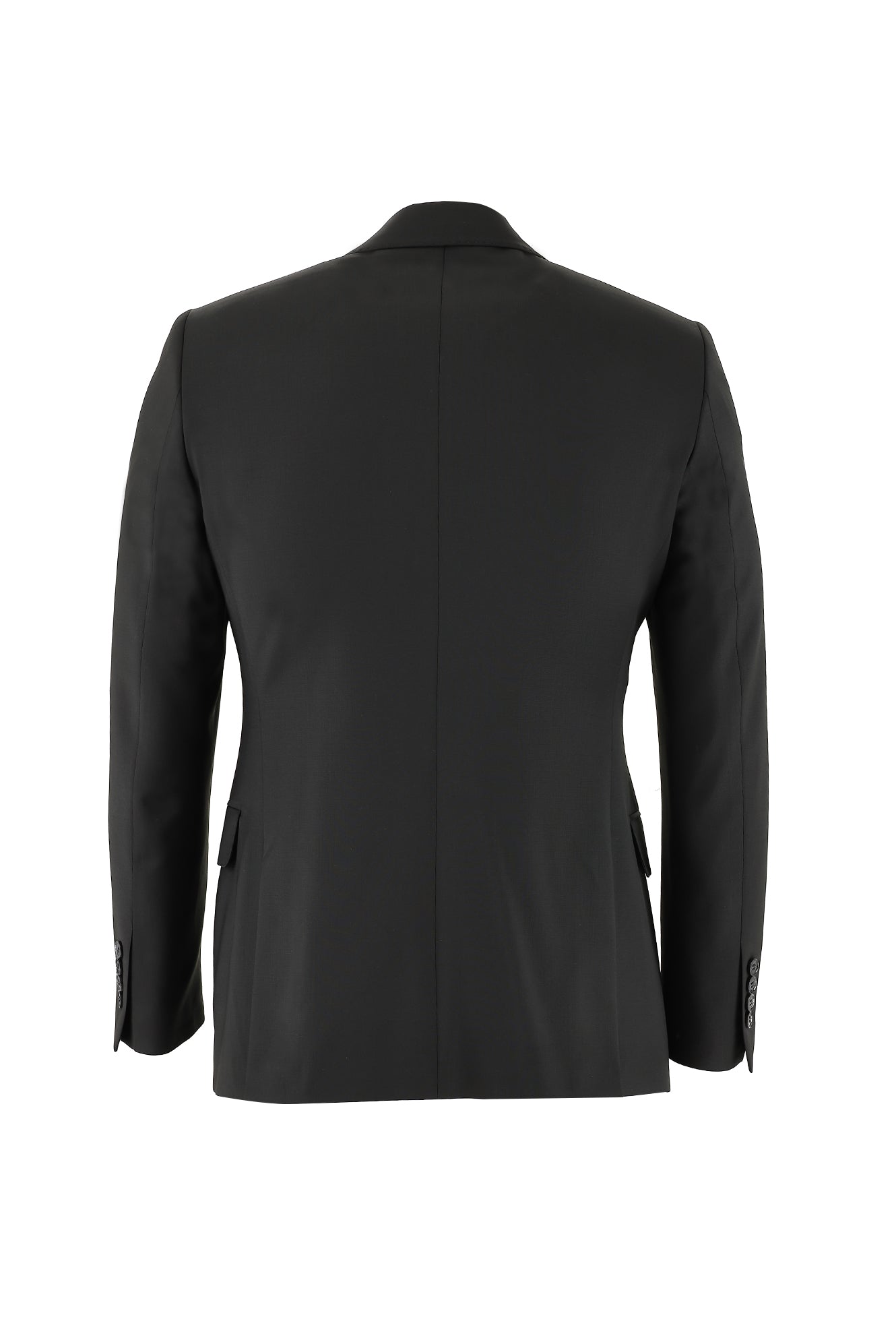 Siyah Slim Fit Dar Kesim Yünlü Takım Elbise