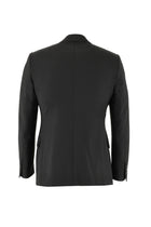 Siyah Slim Fit Dar Kesim Yünlü Takım Elbise