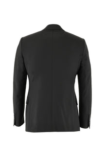 Siyah Slim Fit Dar Kesim Yünlü Takım Elbise