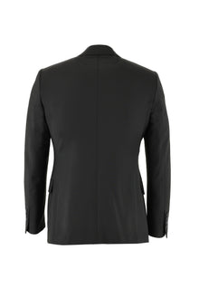 Siyah 7 Drop Slim Fit Dar Kesim Yünlü Tak?m Elbise-Abdullah Ki??l?