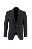 Siyah 7 Drop Slim Fit Dar Kesim Yünlü Tak?m Elbise-Abdullah Ki??l?