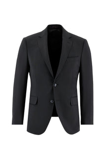 Siyah 7 Drop Slim Fit Dar Kesim Yünlü Tak?m Elbise-Abdullah Ki??l?