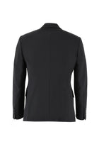 Siyah 7 Drop Slim Fit Dar Kesim Yünlü Tak?m Elbise-Abdullah Ki??l?