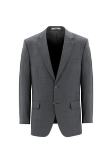 Orta Gri Slim Fit Dar Kesim Yünlü Klasik Takım Elbise