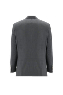 Orta Gri Slim Fit Dar Kesim Yünlü Klasik Takım Elbise