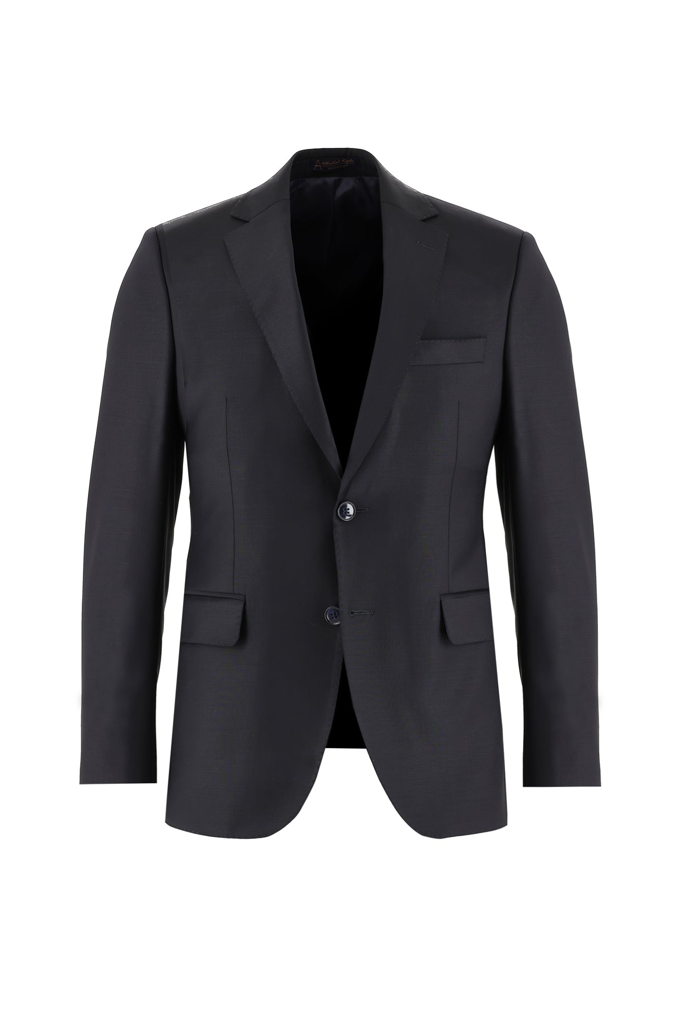 Orta Lacivert 7 Drop Slim Fit Dar Kesim Yünlü Tak?m Elbise-Abdullah Ki??l?