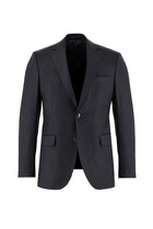 Orta Lacivert 7 Drop Slim Fit Dar Kesim Yünlü Tak?m Elbise-Abdullah Ki??l?