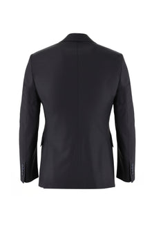 Orta Lacivert 7 Drop Slim Fit Dar Kesim Yünlü Tak?m Elbise-Abdullah Ki??l?