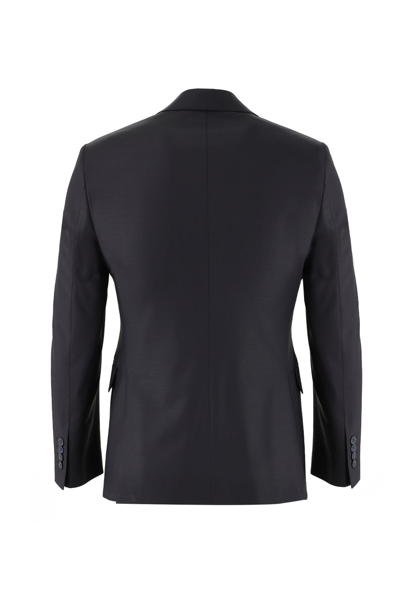 Orta Lacivert 7 Drop Slim Fit Dar Kesim Yünlü Tak?m Elbise-Abdullah Ki??l?