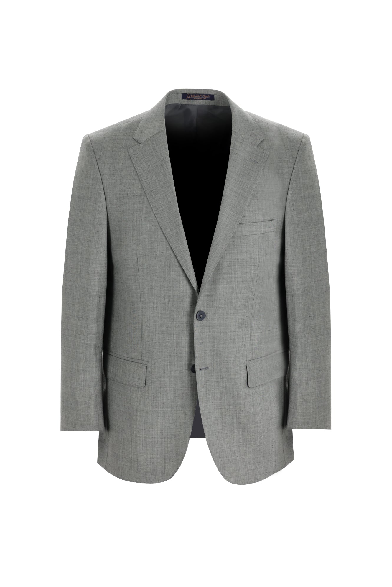 Açık Gri Relaxed Fit Rahat Kesim Yünlü Klasik Takım Elbise