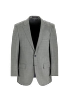 Açık Gri Relaxed Fit Rahat Kesim Yünlü Klasik Takım Elbise