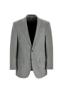 Açık Gri Relaxed Fit Rahat Kesim Yünlü Klasik Takım Elbise