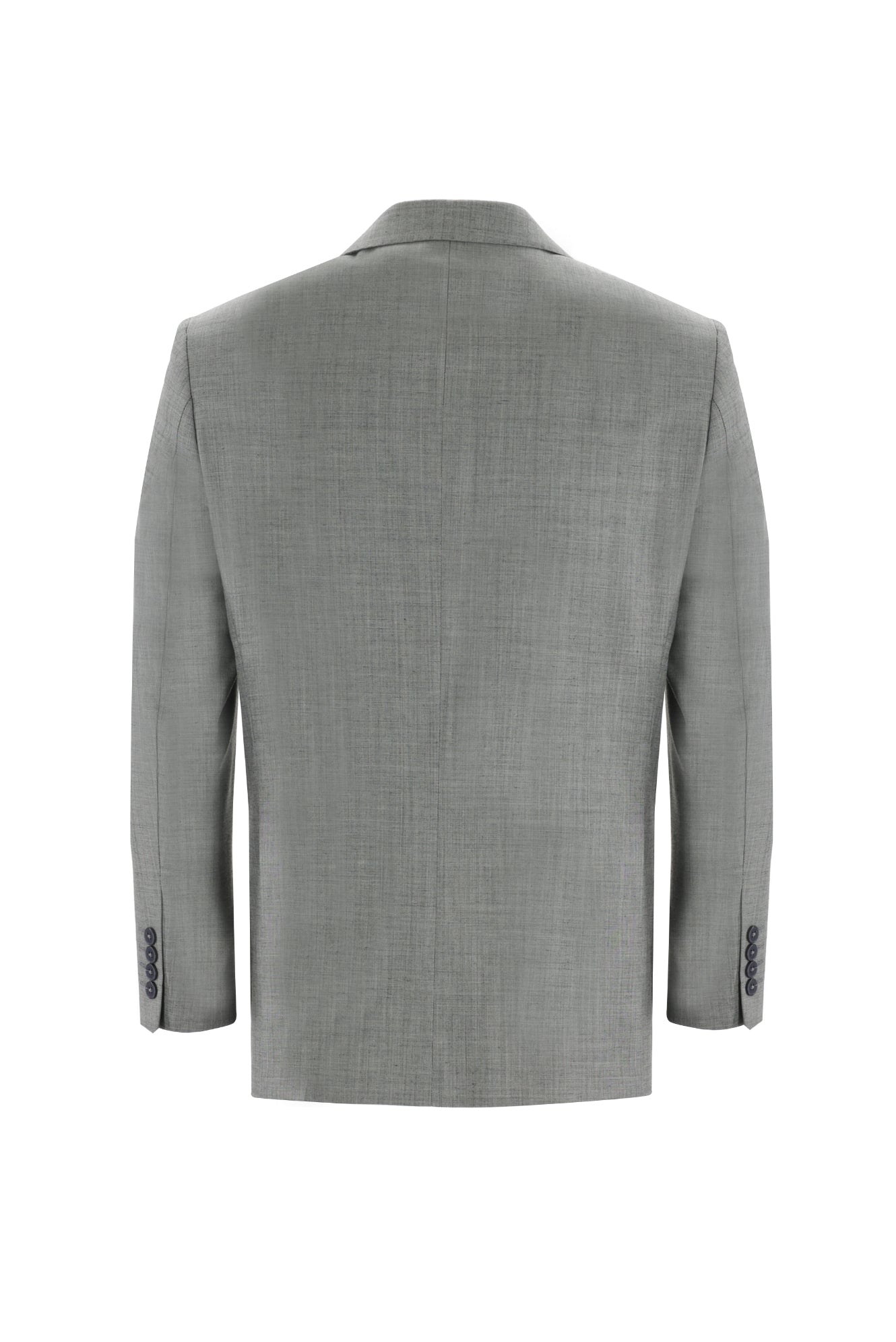 Açık Gri Relaxed Fit Rahat Kesim Yünlü Klasik Takım Elbise