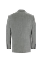 Açık Gri Relaxed Fit Rahat Kesim Yünlü Klasik Takım Elbise