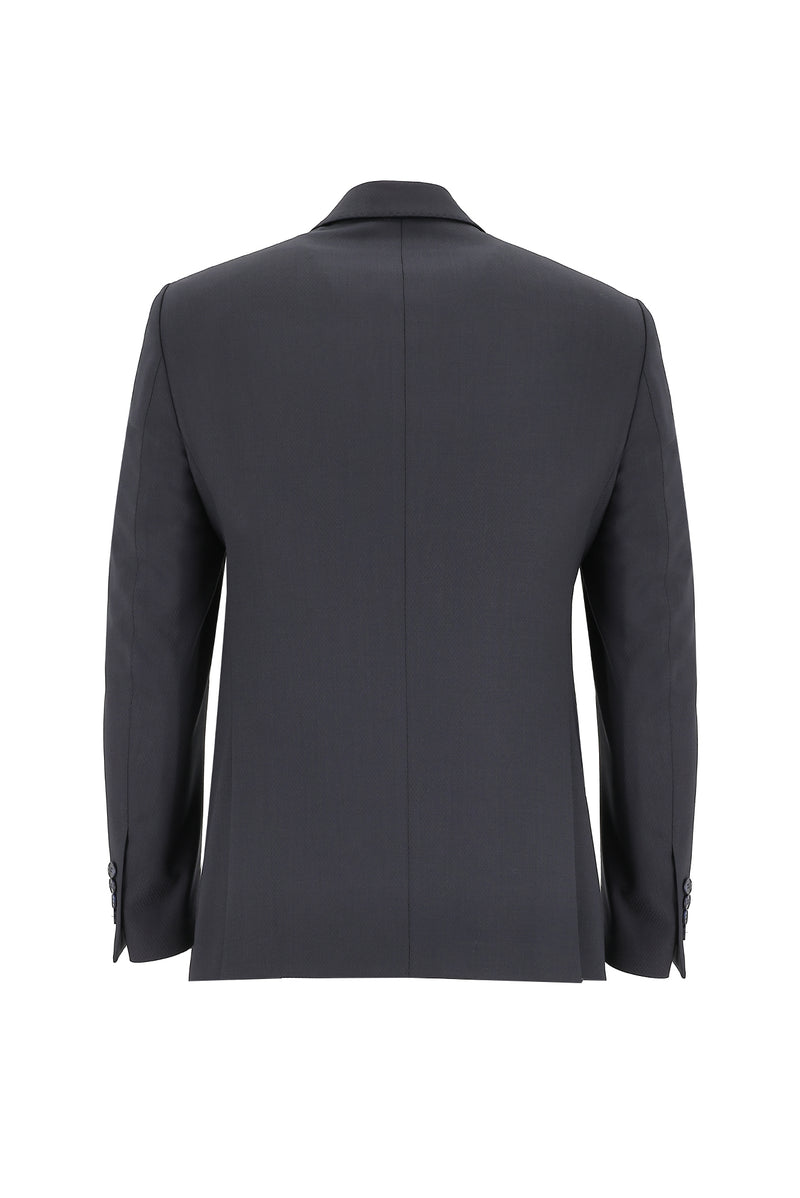 Orta Lacivert 7 Drop Slim Fit Dar Kesim Yünlü Tak?m Elbise-Abdullah Ki??l?