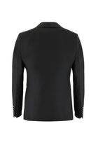Siyah Slim Fit Dar Kesim Şal Yaka Yelekli Smokin & Damatlık