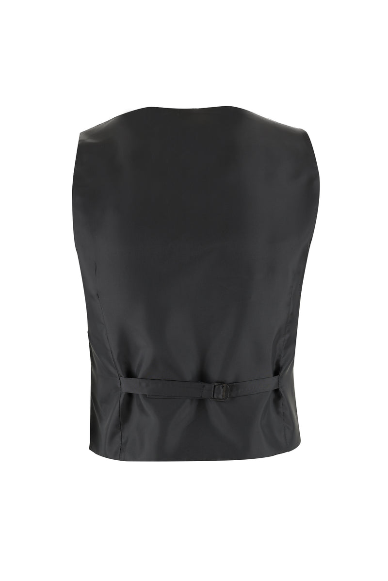 Siyah Slim Fit Dar Kesim Şal Yaka Yelekli Smokin & Damatlık