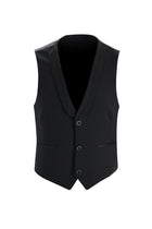 Siyah Slim Fit Dar Kesim Şal Yaka Yelekli Smokin & Damatlık
