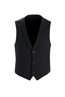 Siyah Slim Fit Dar Kesim Şal Yaka Yelekli Smokin & Damatlık