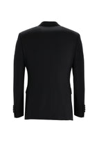Siyah Slim Fit Dar Kesim Sivri Yaka Yelekli Smokin & Damatlık