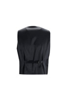 Siyah Slim Fit Dar Kesim Sivri Yaka Yelekli Smokin & Damatlık