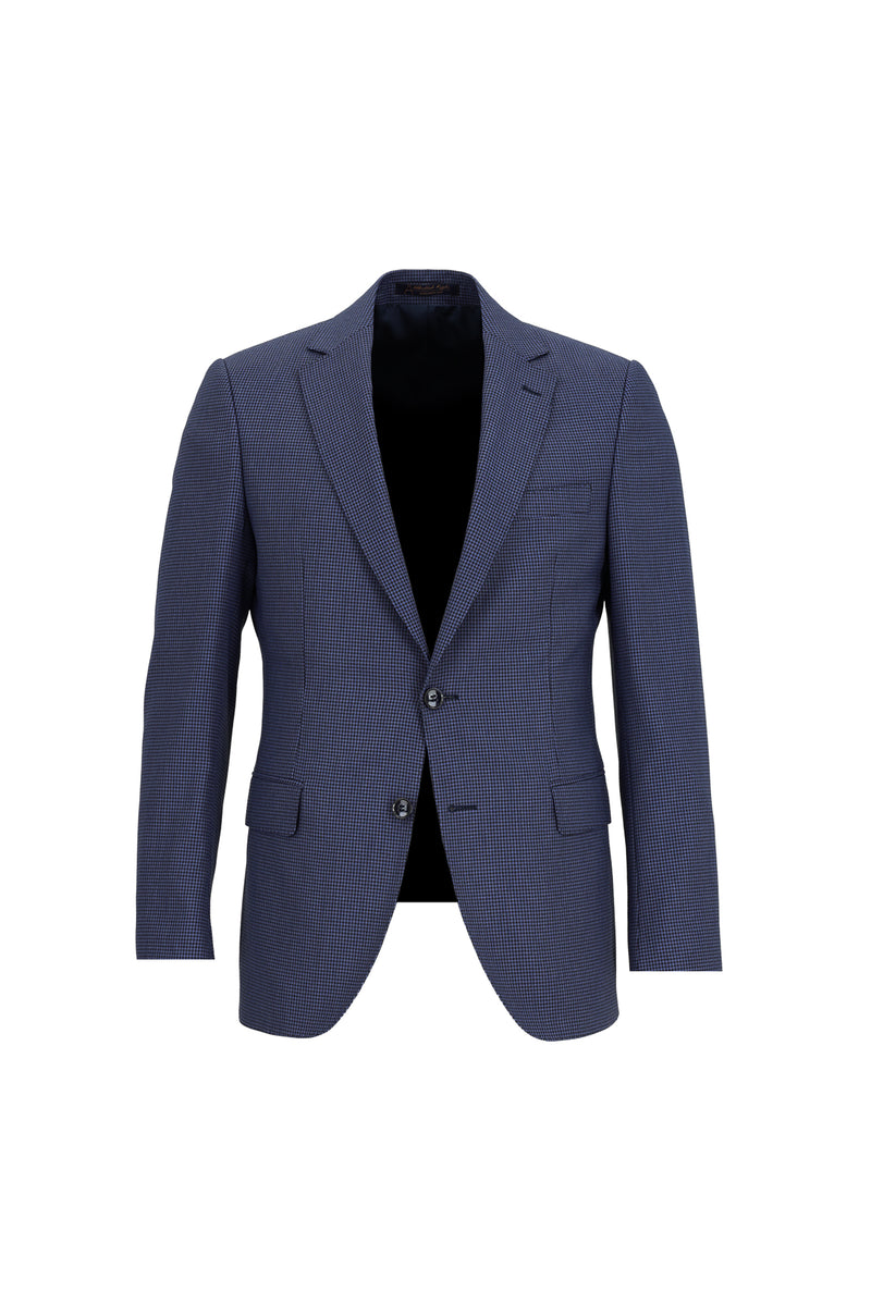 Açık Mavi Regular Fit Kombinli Desenli Takım Elbise