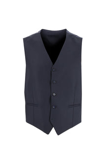 Koyu Lacivert Slim Fit Dar Kesim Kombinli Yelekli Desenli Takım Elbise