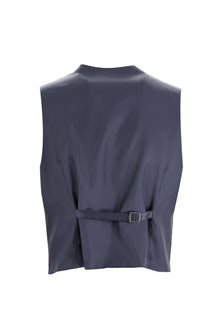 Koyu Lacivert Slim Fit Dar Kesim Kombinli Yelekli Desenli Takım Elbise