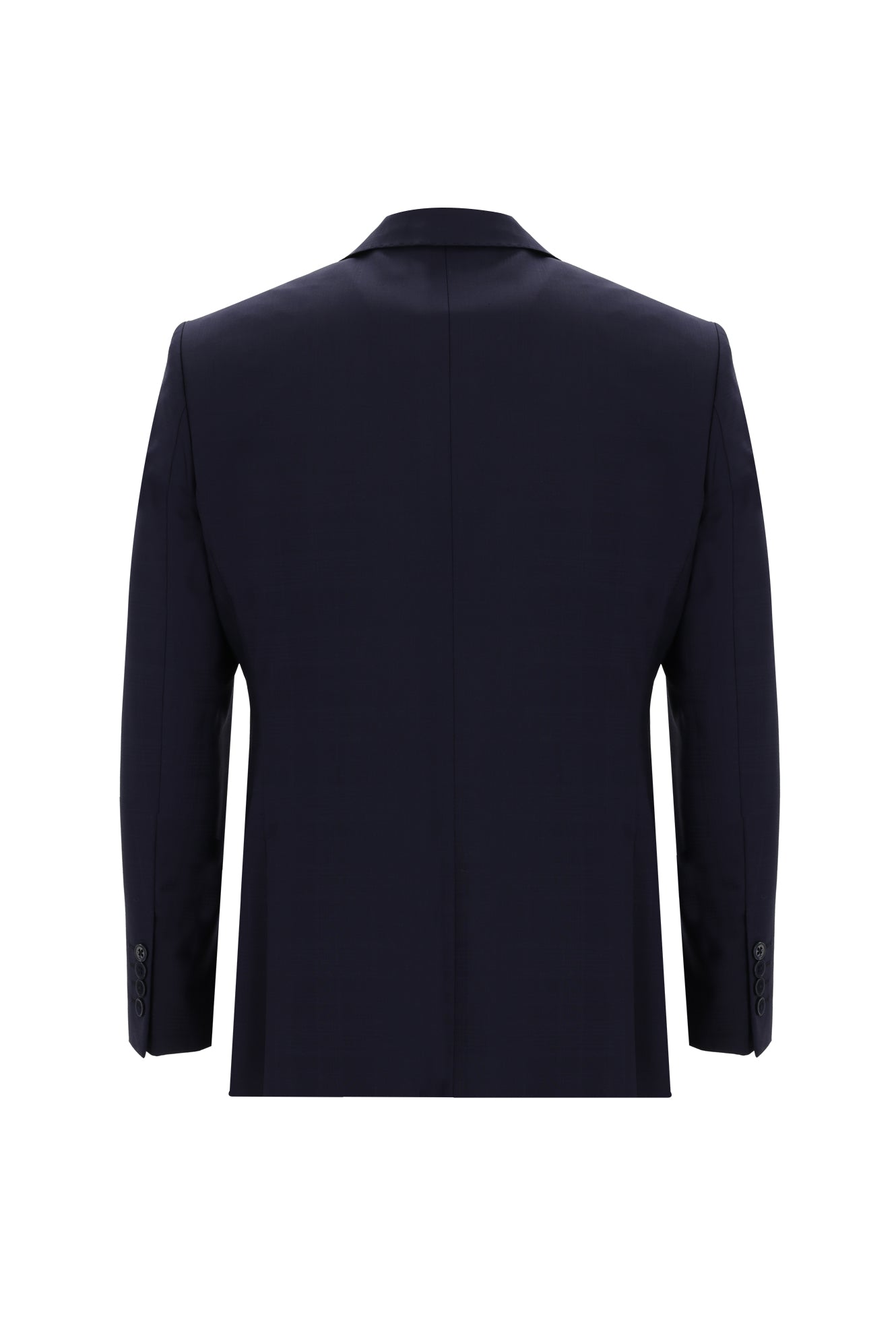 Orta Lacivert Slim Fit Dar Kesim Yünlü Klasik Desenli Takım Elbise