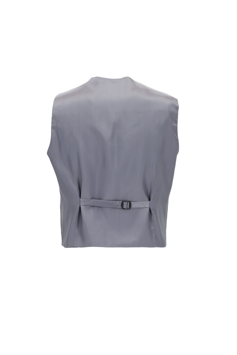 Acı Kahve Relaxed Fit Rahat Kesim Kombinli Yelekli Ekose Keten Takım Elbise