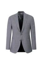 Orta Gri 4 Drop Relaxed Fit Rahat Kesim Yünlü Ku?gözü Ceket-Abdullah Ki??l?