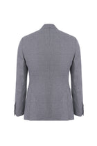 Orta Gri 4 Drop Relaxed Fit Rahat Kesim Yünlü Ku?gözü Ceket-Abdullah Ki??l?