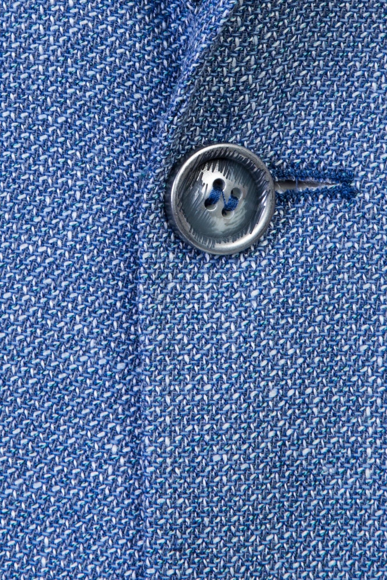 Açık Mavi Slim Fit Dar Kesim İtalyan Yünlü Kuşgözü Ceket