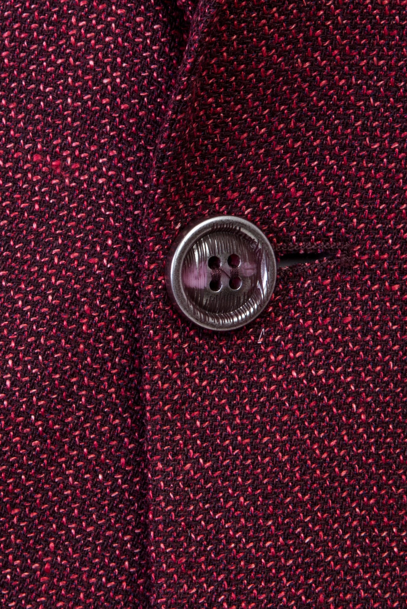 Koyu Bordo Regular Fit Yünlü Kuşgözü Ceket