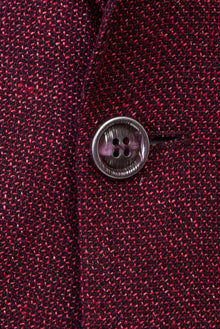 Koyu Bordo Regular Fit Yünlü Kuşgözü Ceket