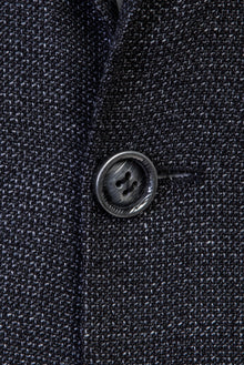 Koyu Antrasit Slim Fit Dar Kesim İtalyan Yünlü Kuşgözü Ceket