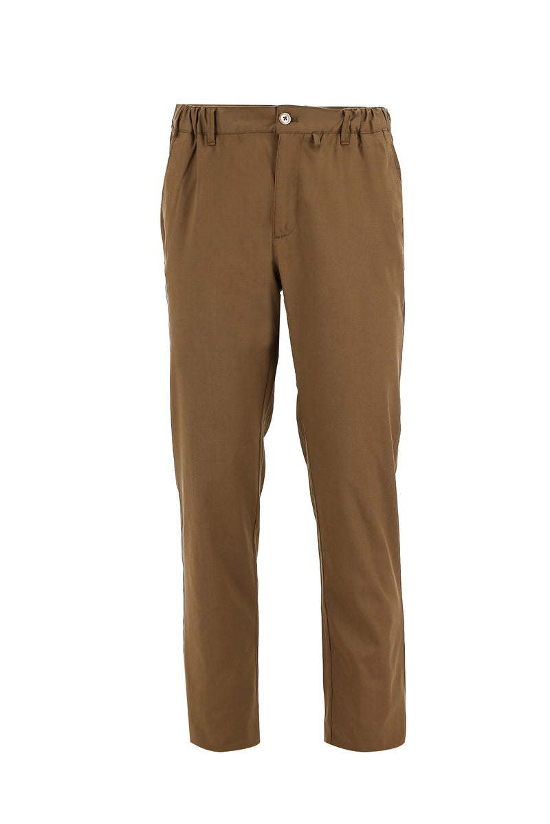 Açık Kahve  Relaxed Fit Rahat Kesim Likralı Kanvas / Chino Pantolon