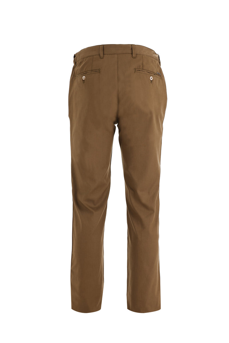 Açık Kahve  Relaxed Fit Rahat Kesim Likralı Kanvas / Chino Pantolon