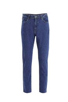 Koyu Mavi  Likralı Denim Pantolon